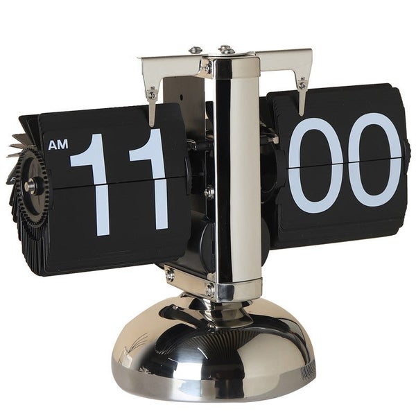 Automatic Page Turner Mechanical Desktop Vintage Clock- Battery Powered Carousel 2