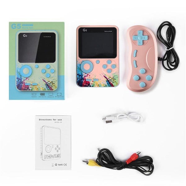 G5 Retro Game Console with 500 Built-in Nostalgic Games- USB Charging Carousel 12