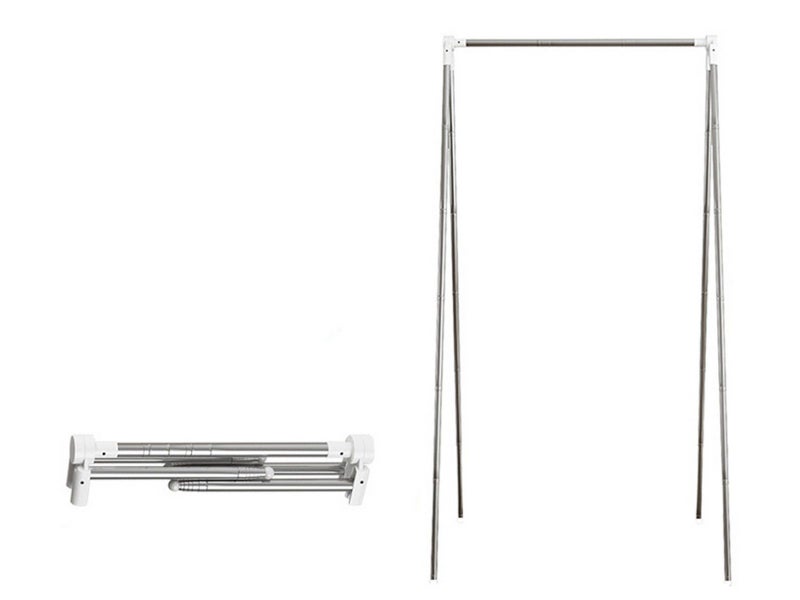 Portable Garment Rack Stainless Steel Foldable Coat Rack Collapsible Rack L Carousel 2