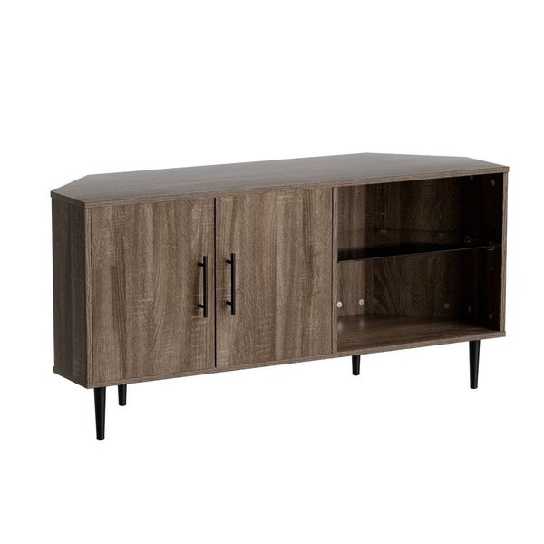 Artiss Corner Entertainment Unit Stand Tv Cabinet Open Storage Shelf 120cm Carousel 1