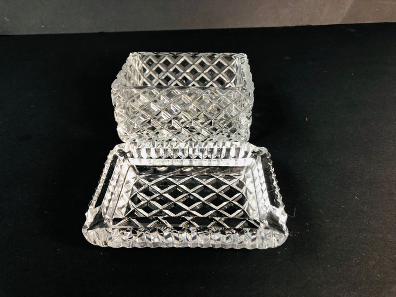 Vintage Crystal Cigarette Ashtray (18360)62937635444993112