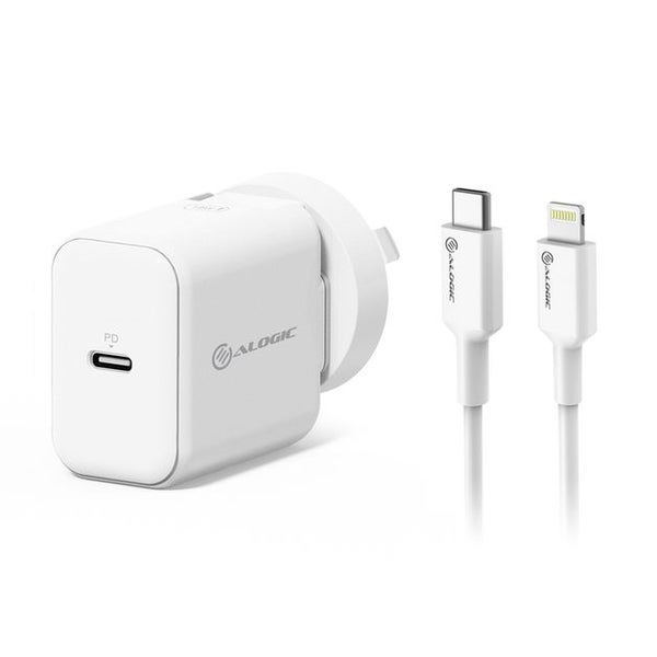 Alogic Combo Pack USB-C 18W Wall Charger - White628638615119391115