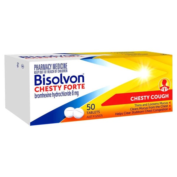 Bisolvon Chesty Forte 50 Tablets Carousel 1