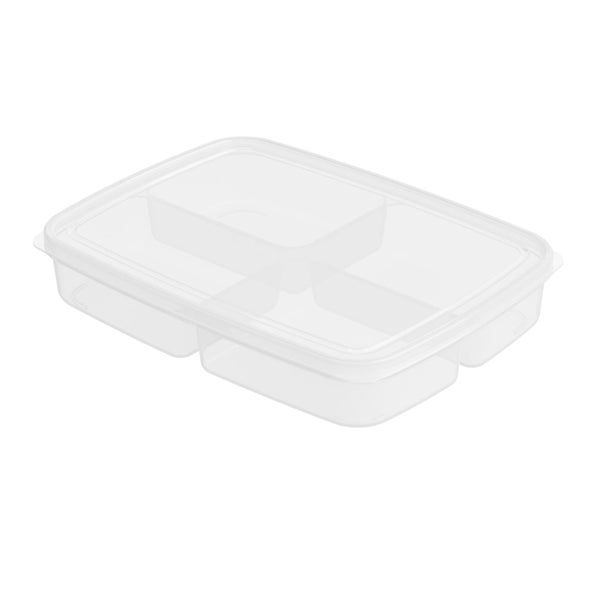 fridge storage box with lid divided fridge container 4 compartment refrigerator Carousel 1