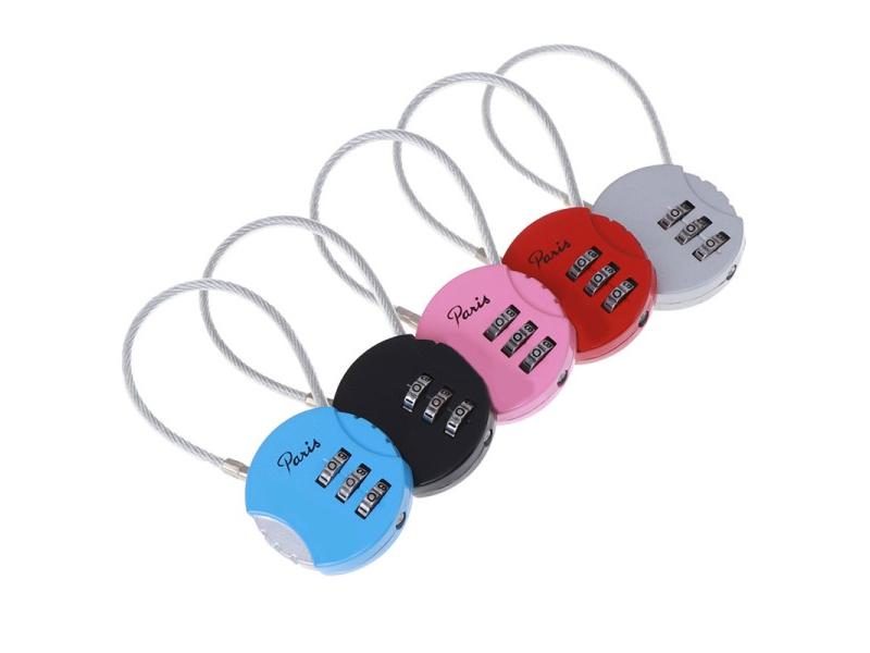 3 Digit Password Combination Padlock Suitcase Luggage Metal Code Lock Mini Carousel 2