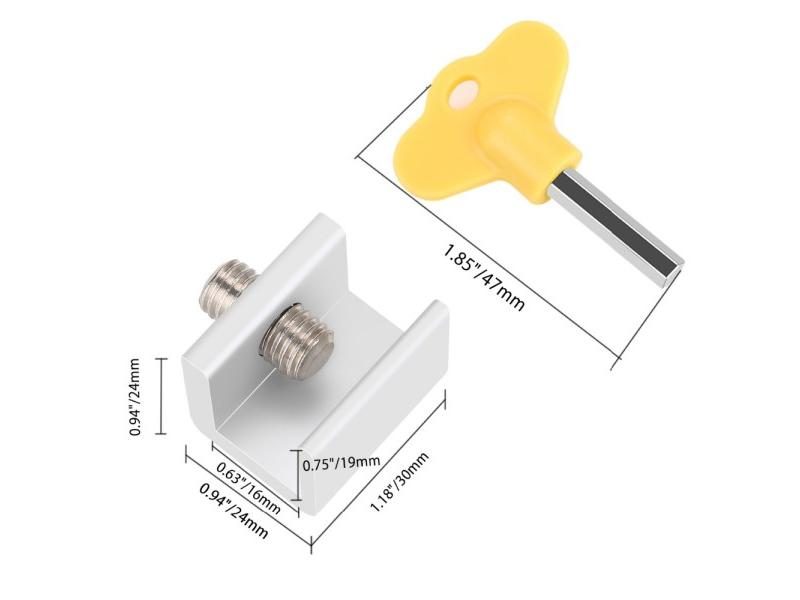 4 Sets Adjustable Sliding Window Locks Stop Aluminum Alloy Door Frame Security Carousel 2