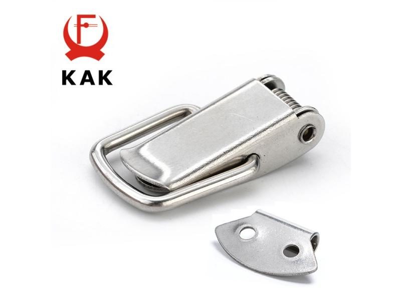 KAK J107 Hasp Lock Hardware Cabinet Boxes Spring Loaded Latch Catch Toggle Carousel 1