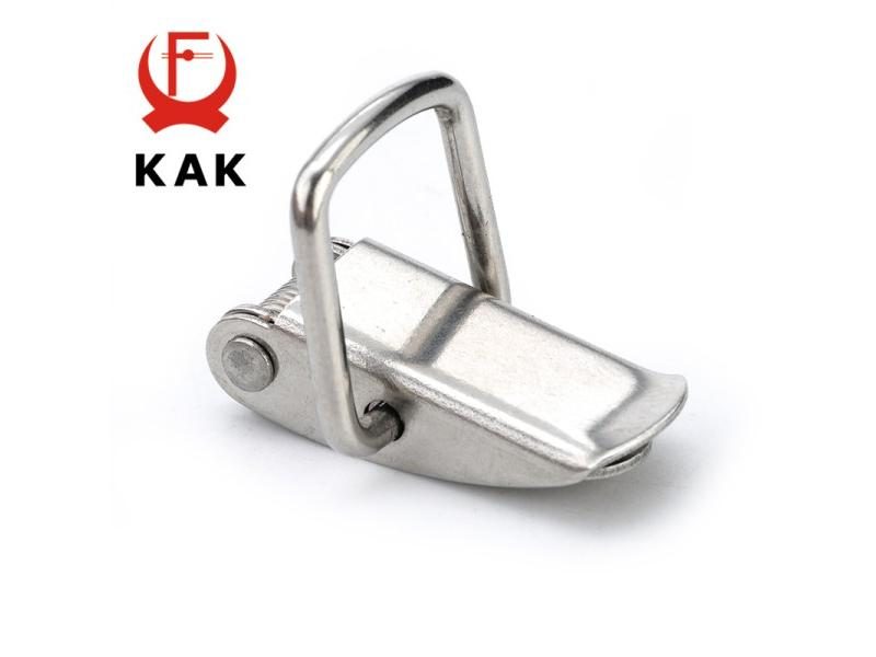 KAK J107 Hasp Lock Hardware Cabinet Boxes Spring Loaded Latch Catch Toggle Carousel 2