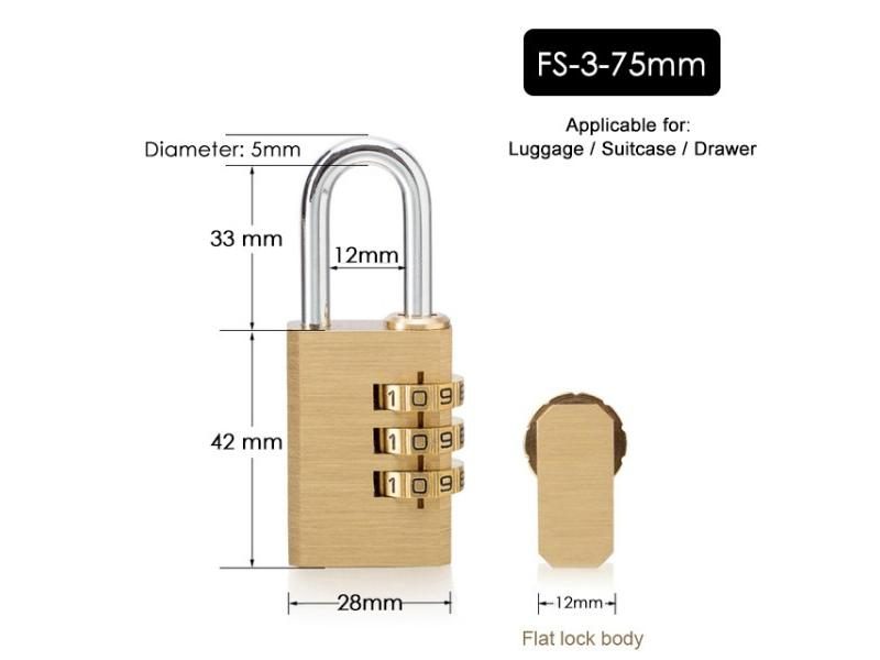 NAIERDI Digital Combination Password Lock High Security Solid Brass Anti-Drill Carousel 1