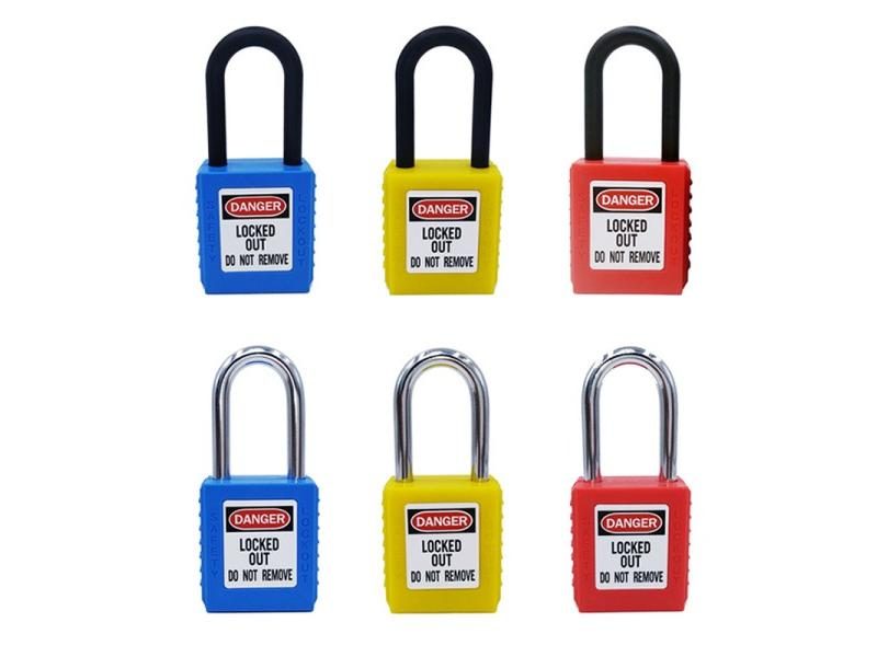 ABS Lock Security Padlock Engineering Lock Plastic Shackle Steel 38mm Nylon Non Carousel 2
