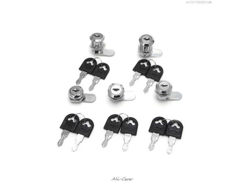 10-30mm Cam Lock Filing Cabinet Post Mailbox Drawer Cupboard Locker 2 Key Carousel 2