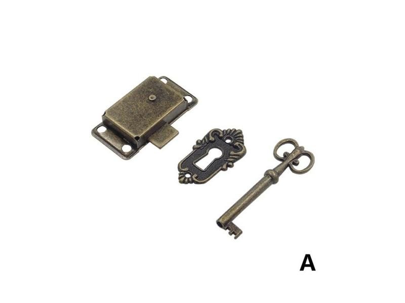 Vintage Iron Lock Key For Drawer Cabinet Door Cupboard Wardrobe Carousel 1