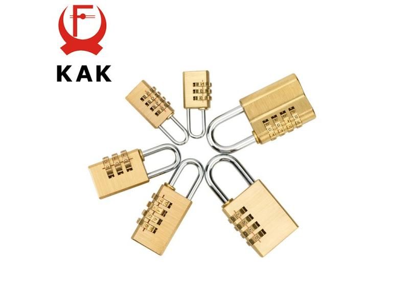 KAK Solid Brass Copper Security Padlock Password Combination Code Lock For Gym Carousel 2