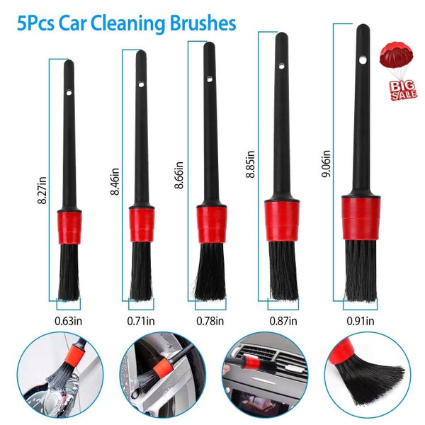 Car Beauty Brush,five-piece Multi-function Gap Brush,dust Removal Brush Carousel 5