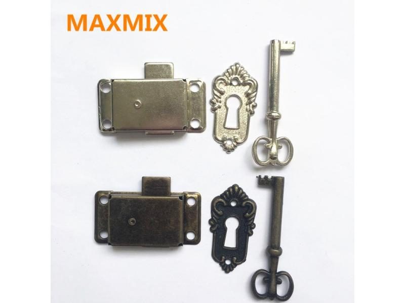 MAXMIX 1PCS Set Box Lock Lock With Box Lock Classical Lock Restore Ancient Ways Carousel 2
