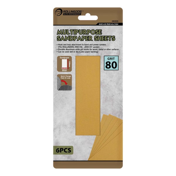 Rectangular Sanding Sheets 225x85mm 80g Carousel 1