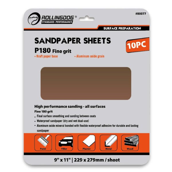 Sandpaper Sheets 10pcs 180g Carousel 1