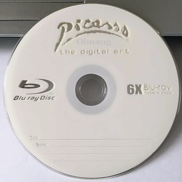 5 Discs A+ Picasso 6x 25GB Blank Printed Blu Ray BD-R Disc CHK29M Carousel 2