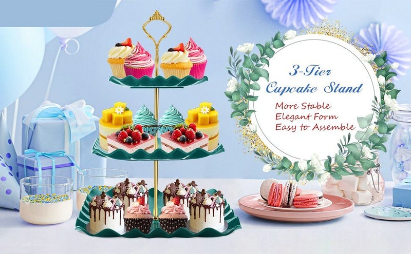 Dessert Cupcake Stand 3 Tier Cup Cake Holder Tower Carousel 2