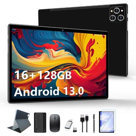 Tablet 10.1 Inch Android 13 Tablets Android Tablet 128GB ROM+16GB RAM (8+8 Virtu Carousel 1