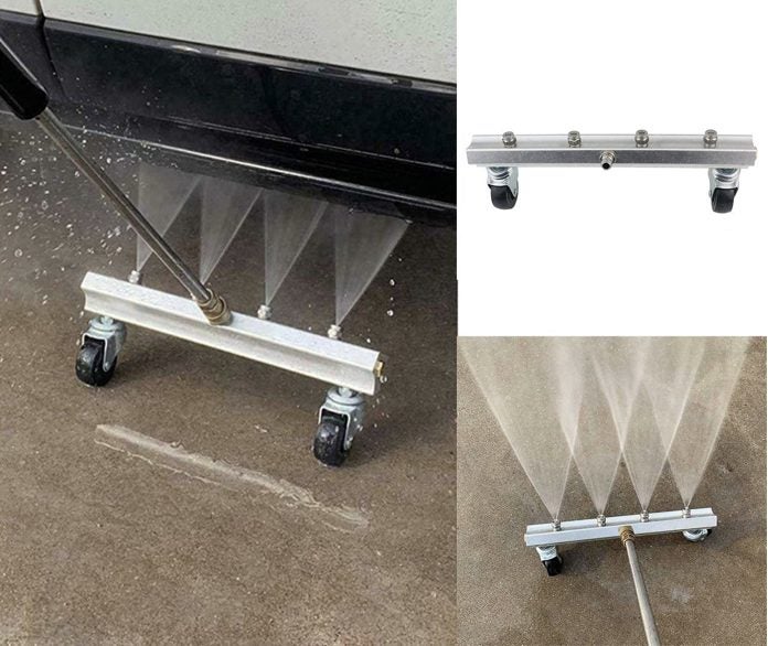 Vehicle Trailer Under Body Chassis Water Blaster Cleaning Attachment Water Broom Carousel 1