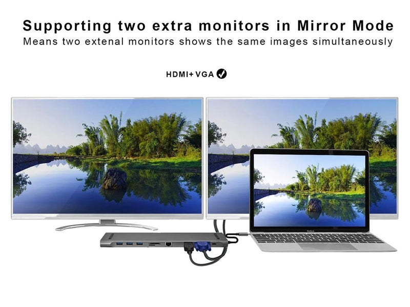 10in1 USB Type C Hub Memory Card Reader (Over Stocked) Carousel 2