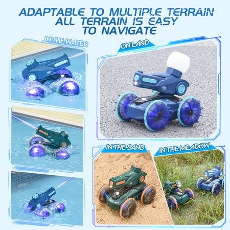 Remote Control Car Amphibious Gesture RC Cars for Kids, Green Carousel 2