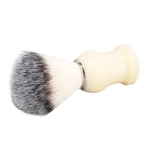 neck hair brush Barber Duster Brush Easy Cleaning Curved Handle Portable White Carousel 1