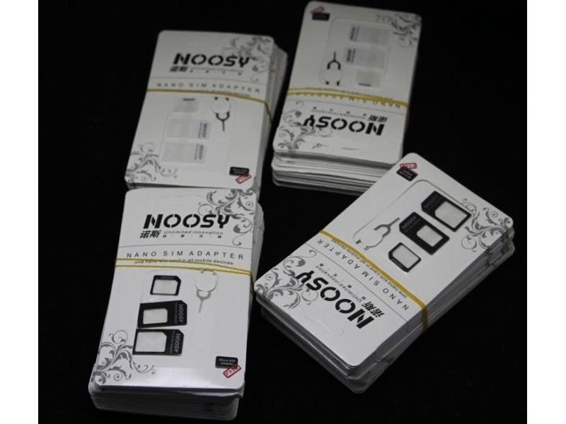 300set Lot Noosy Nano Micro To Standard SIM Card Adapter Set With Eject Pin Key Carousel 1