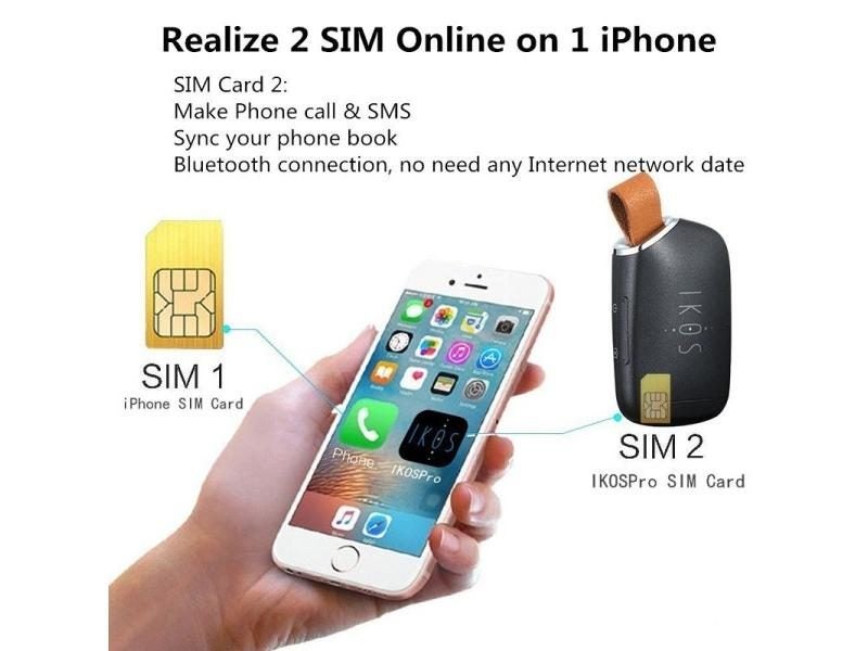 IKOS Active SIM Cards Adapter For IPhone Dual SIM With Bluetooth For Carousel 1
