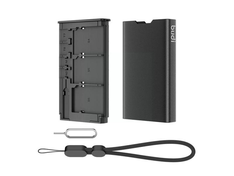 SD SIM Card Pin Memory Card Storage Box BUDI 1 Phone Holder Portable Alloy 17 Carousel 1
