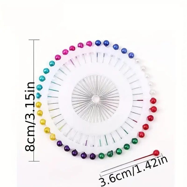 120pcs Faux Pearl Head Sewing Pins - New Carousel 2