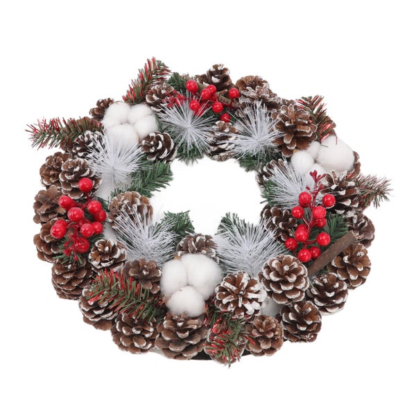 christmas wreath pinecone cotton garland festival decorations christmas Carousel 1