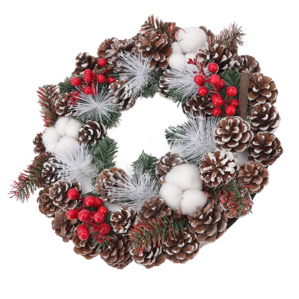 christmas wreath pinecone cotton garland festival decorations christmas Carousel 2