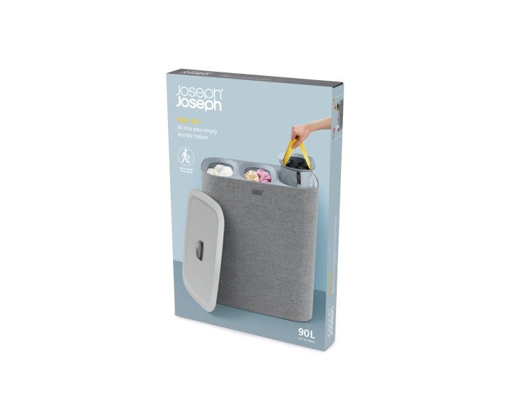 Joseph Joseph Tota Trio 90L Laundry Separation Basket - Black Carousel 2