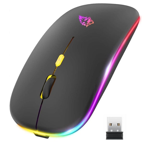 Wireless Mouse Bluetooth and 2.4GHz Dual Modes Rechargeable RGB Carousel 1