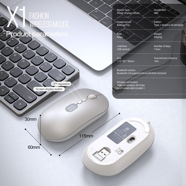X1 Wireless Computer Mouse for Laptop with Battery Level Visible Carousel 7