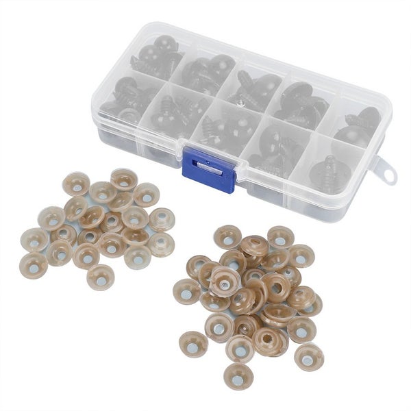 52PCs DIY Bear Eye Black Hand Made Materials Crafts Educational 12-20MM Carousel 1