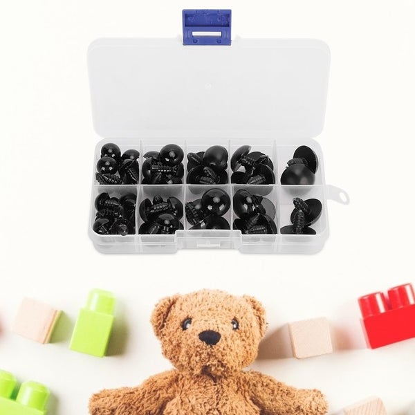 52PCs DIY Bear Eye Black Hand Made Materials Crafts Educational 12-20MM Carousel 2