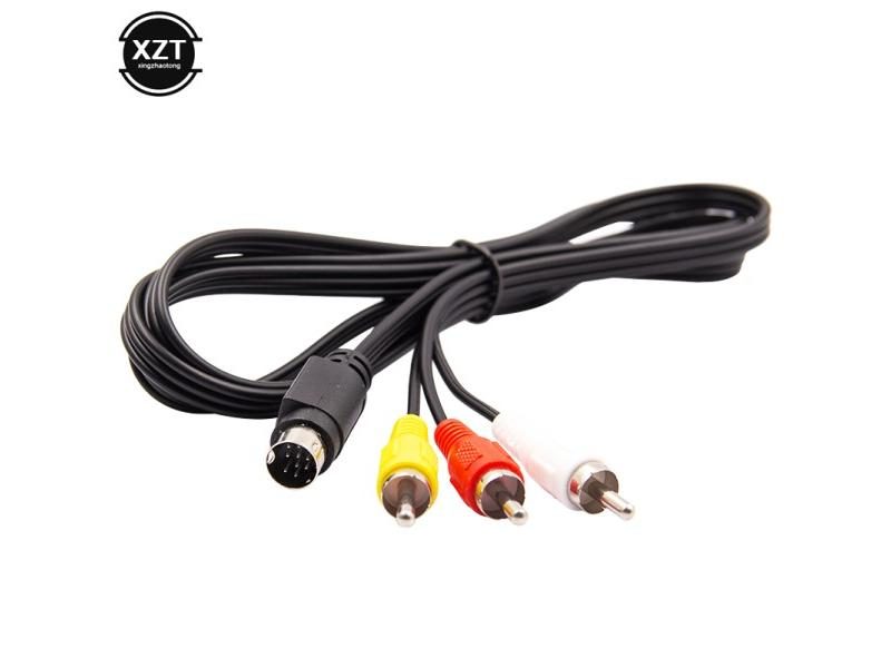 3RCA To 9 Pin Adapter Cable For TV BOX Audio Video Cable 1.5M/5FT RCA AV Stereo Carousel 1