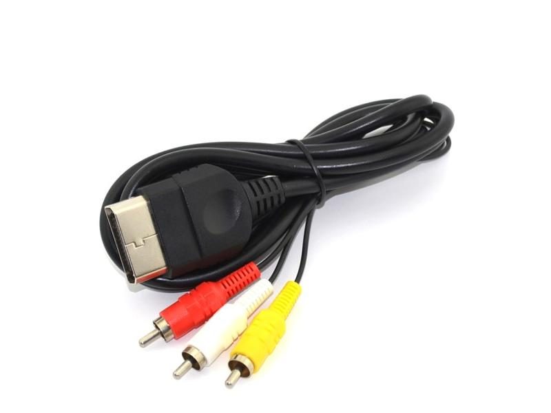 For XBOX AV Audio Video Composite Cable Cord Adapter Connector RCA Cable Carousel 1