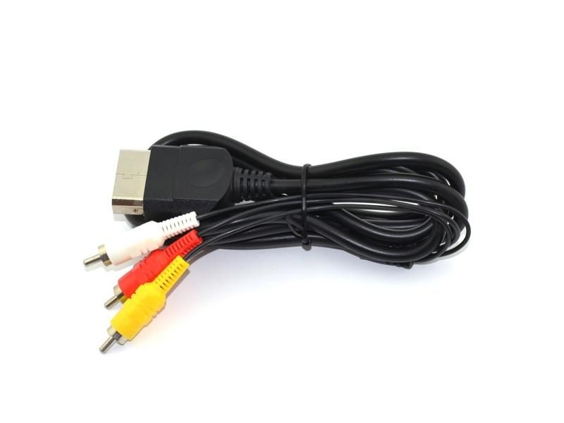 For XBOX AV Audio Video Composite Cable Cord Adapter Connector RCA Cable Carousel 2