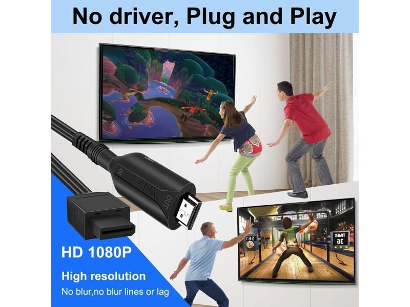 Full HD 1080P Wii To HDMI Converter Adapter Cable Male To Male Wii2HDMI Carousel 1