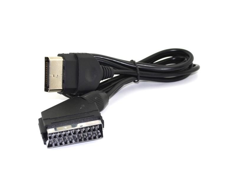 Black 1.8M/6FT 24Pin RGB Scart AV Cable Lead Audio Video Connector For XBOX Carousel 1