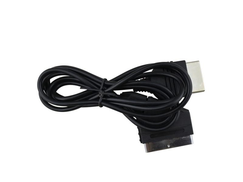 Black 1.8M/6FT 24Pin RGB Scart AV Cable Lead Audio Video Connector For XBOX Carousel 2