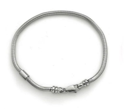 New Moments Monel Silver Snake Chain Bracelet Carousel 1