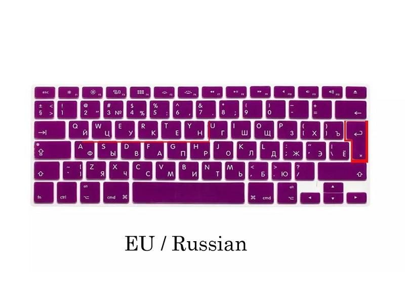 EU US Russian Language Keyboard Skin For Macbook Air 13 A1466 Waterproof Film Carousel 1