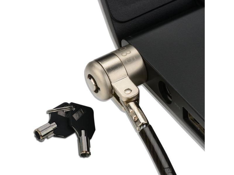 200cm Long 5mm Diameter Steel Notebook Laptop Security Key Lock Chain Cable Carousel 1