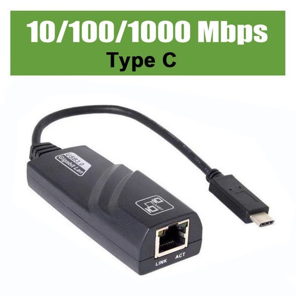 10/100/1000Mbps Wired USB 3.0 TypeC USB To Rj45 Lan Ethernet Adapter Carousel 1