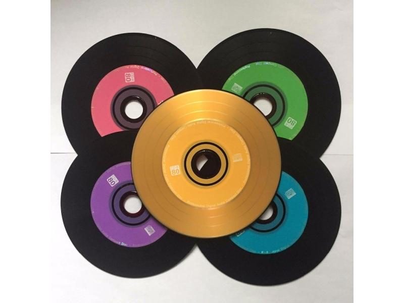 5 Discs 700 MB 52x Grade A Multicolor Blank CD R Discs Carousel 2